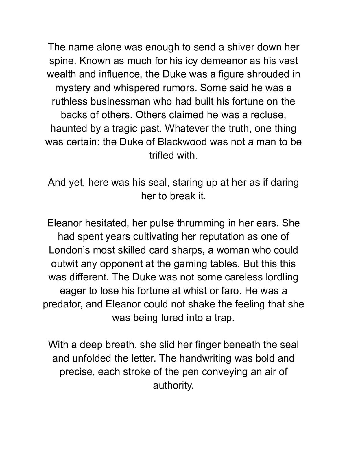Lady Gambit's Forbidden Duke — a page from inside the book