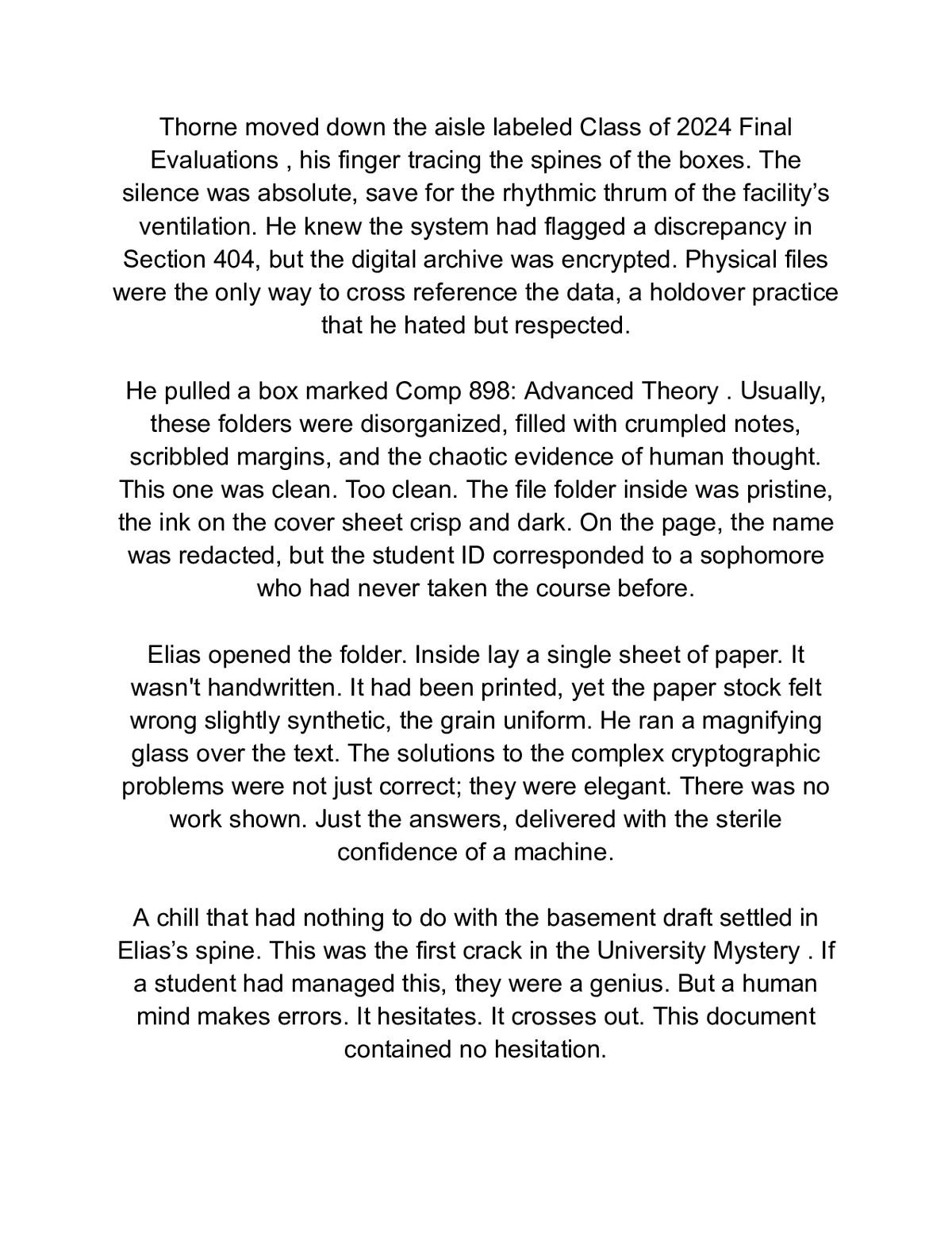 The Rogue Syllabus: An Elite University AI Thriller — a page from inside the book