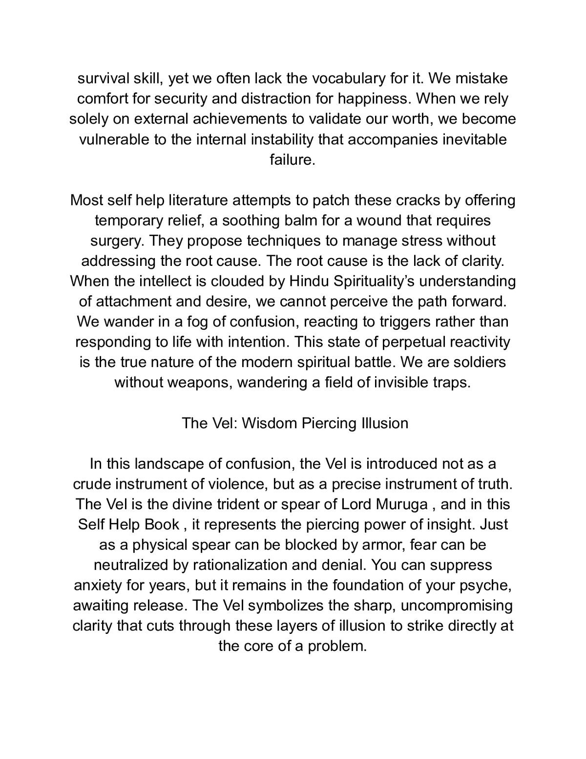 Wisdom of the Vel: Mastering Life's Battles Through Lord Muruga's Spirituality — a page from inside the book