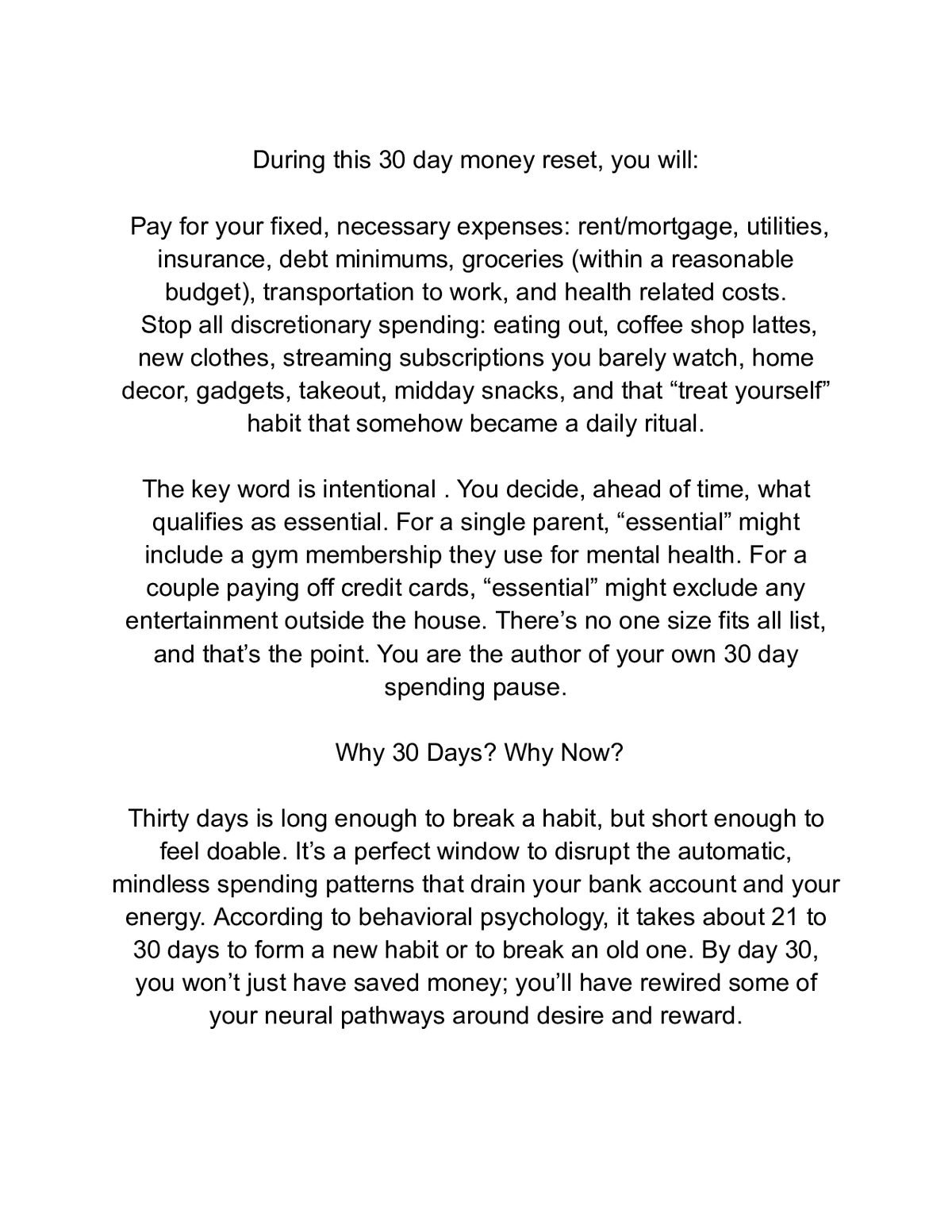 The No-Spend Challenge: 30 Days to Reset Your Finances — a page from inside the book