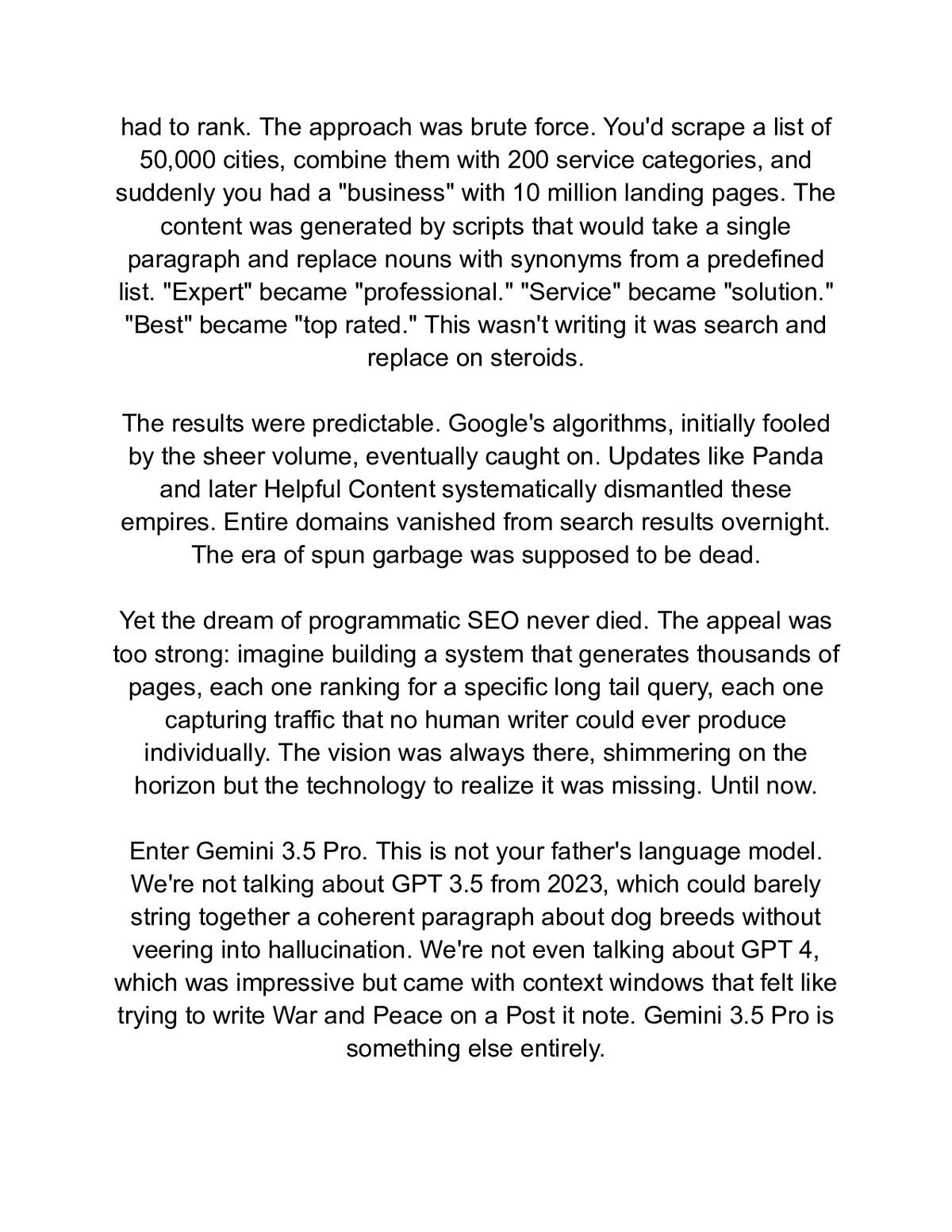 The Programmatic SEO Engine: Scaling Long-Tail Landing Pages with Gemini 3.5 Pro — a page from inside the book