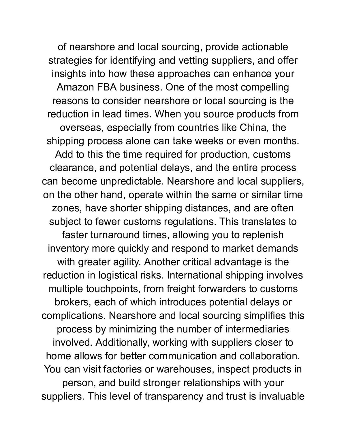 Amazon FBA UK/EU Sourcing Guide: Find Local Suppliers to Reduce Lead Times & Risk — a page from inside the book