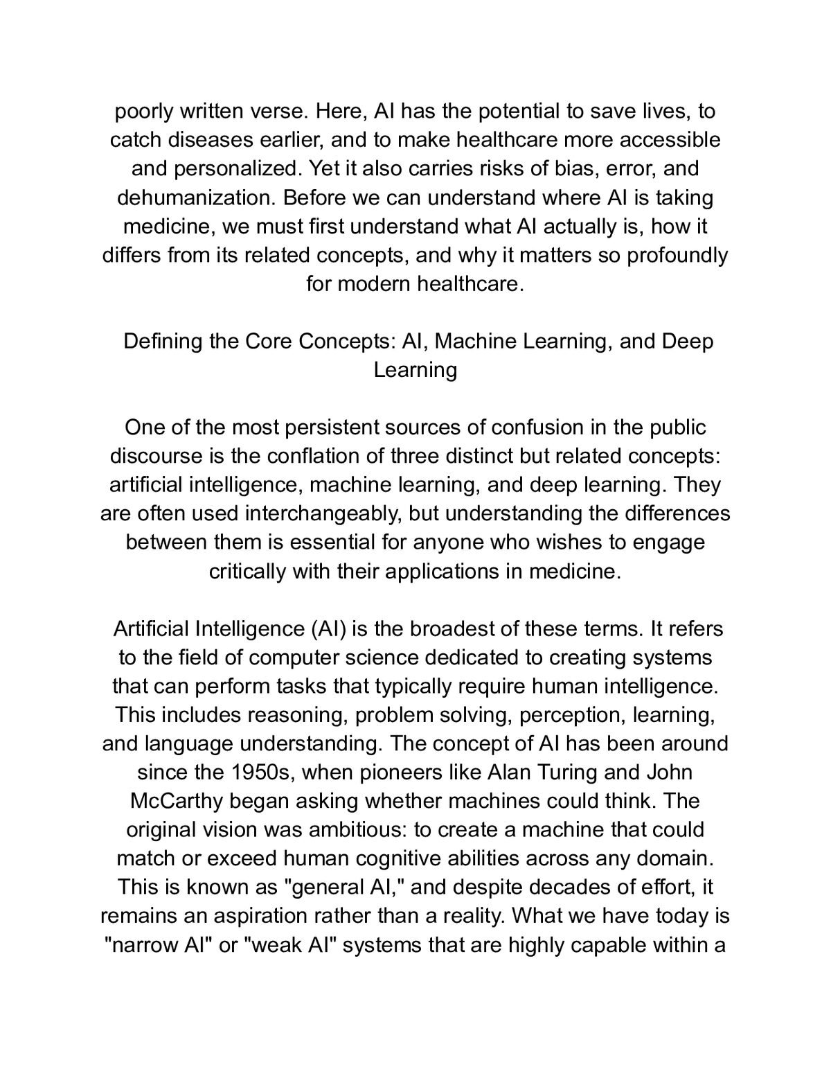AI for Healthcare Professionals: Diagnostics, Workflows, and Ethics — a page from inside the book