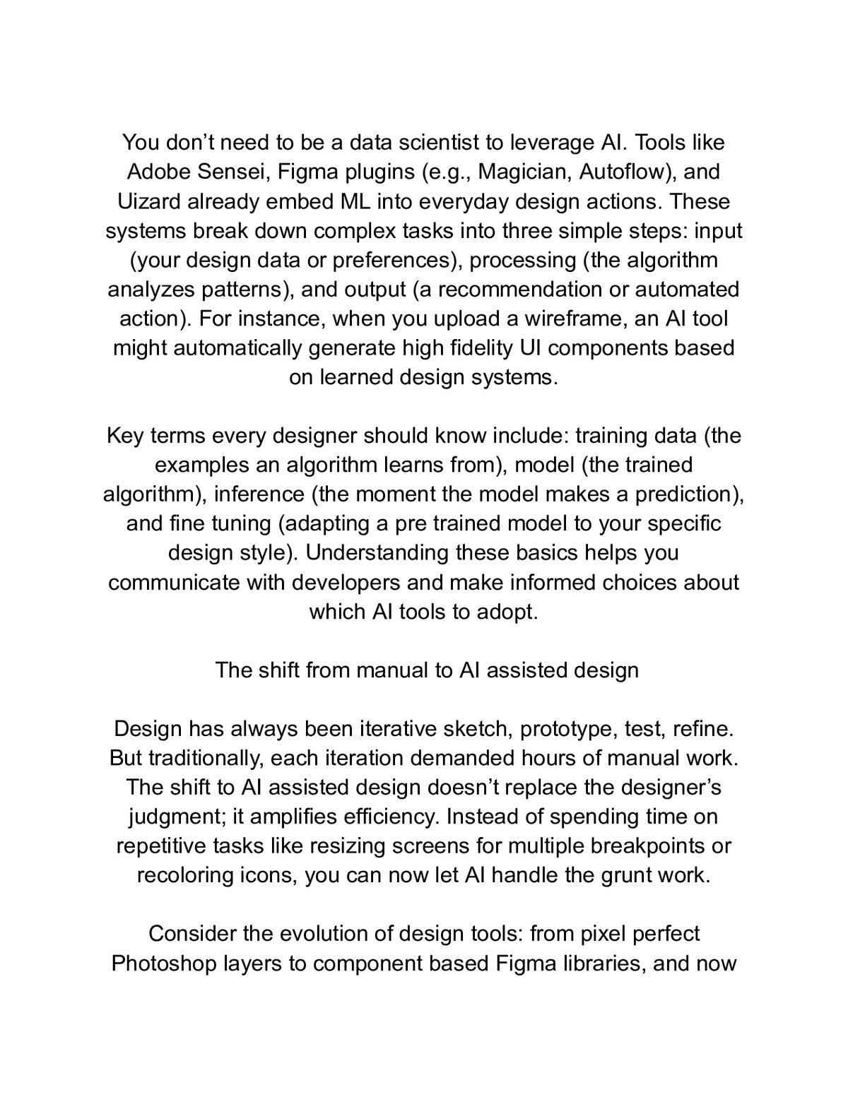 AI for UX/UI Designers: Wireframes, Prototypes & Testing — a page from inside the book