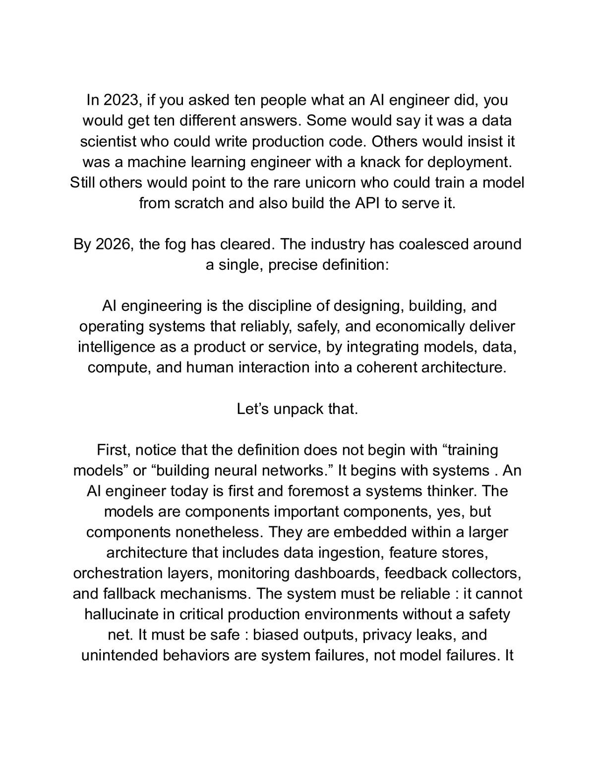 AI Engineering Mastery 2026: Build, Deploy & Scale Real‑World AI Systems — a page from inside the book