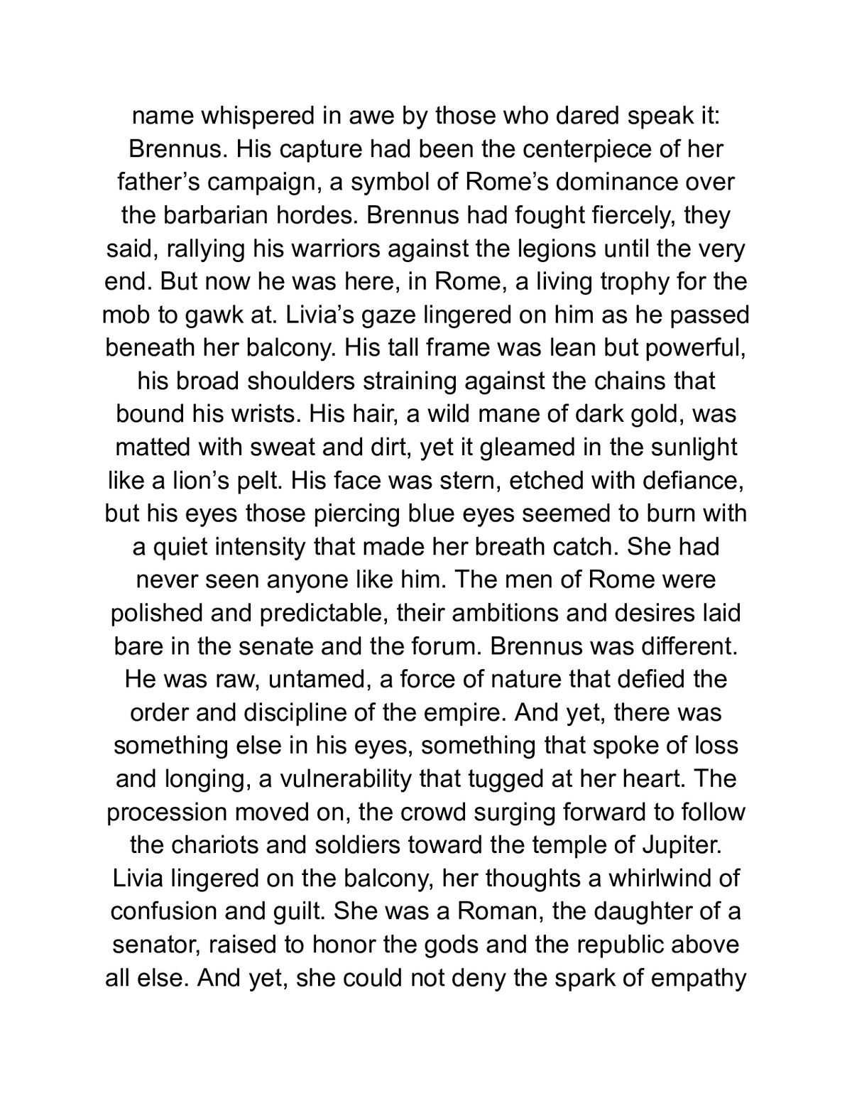 Chains of Rome: Forbidden Love and Rebellion in Ancient Rome — a page from inside the book