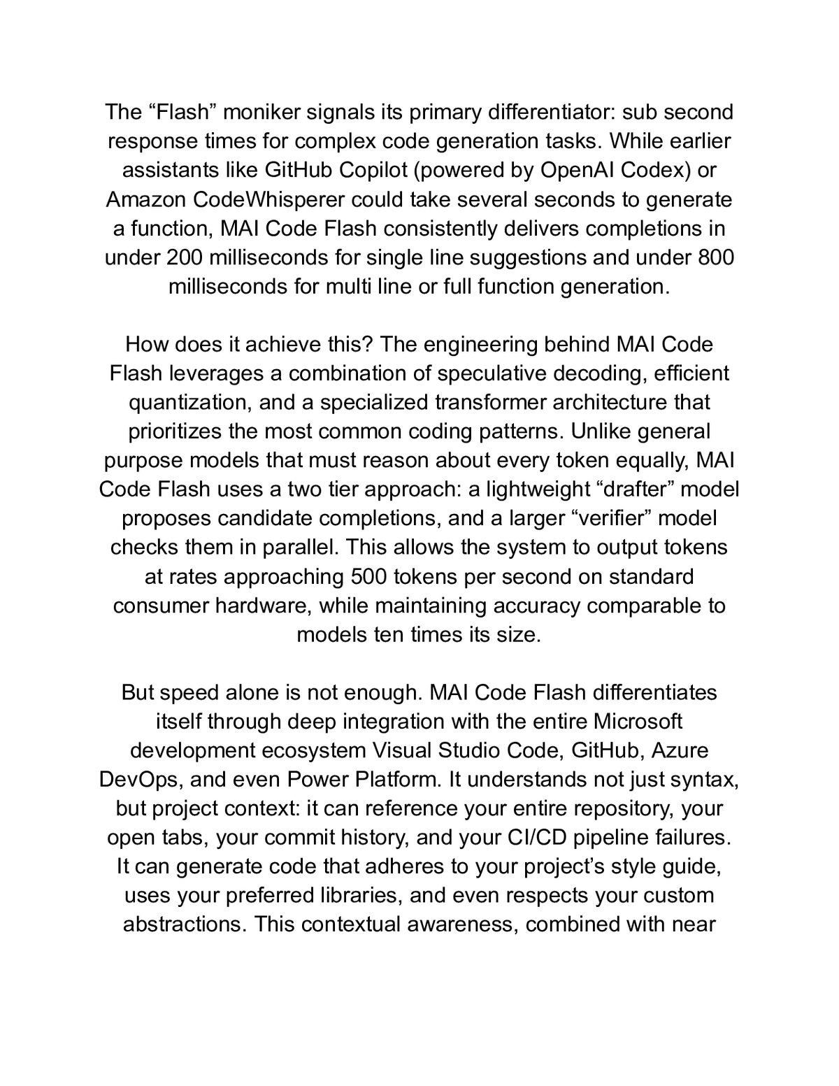 Microsoft MAI Code Flash Blueprint: Ultra-Fast AI Coding Systems for Developers & SaaS Creators — a page from inside the book