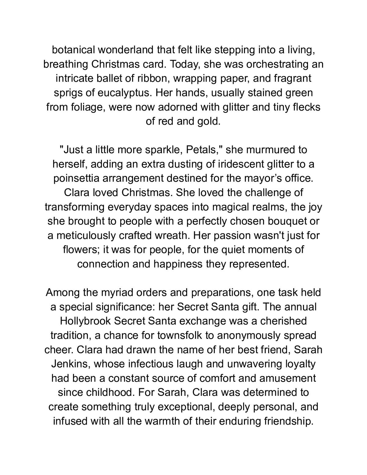A Christmas Mix‑Up: A Small Town Secret Santa Romance — a page from inside the book