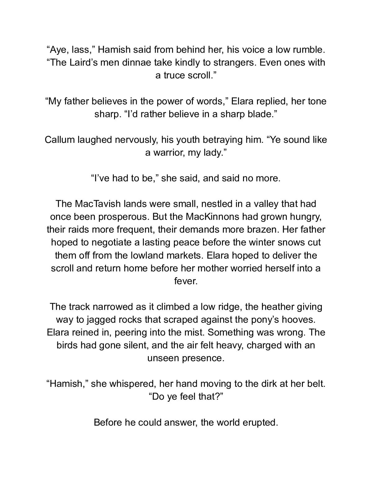 The Highlander’s Captive Heart: A Scottish Medieval Romance of Forbidden Love and Intellectual Battle — a page from inside the book