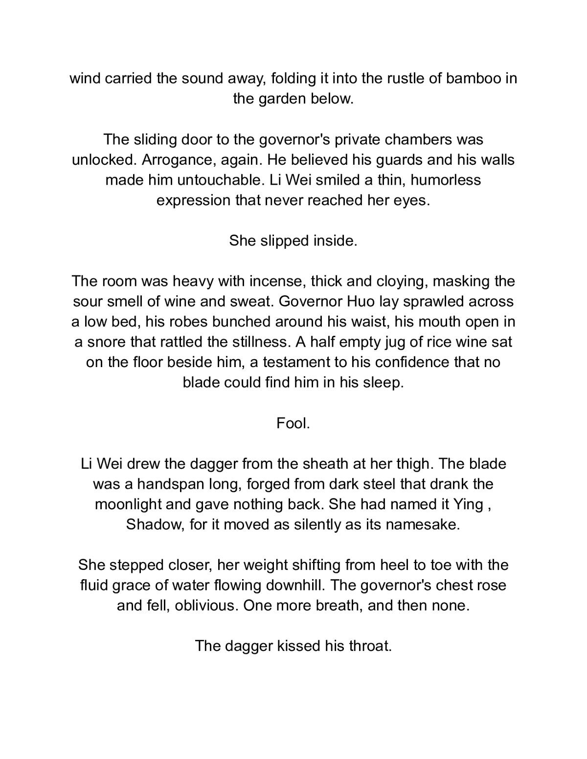 Silk and Swords: A Tang Dynasty Historical Romance — a page from inside the book