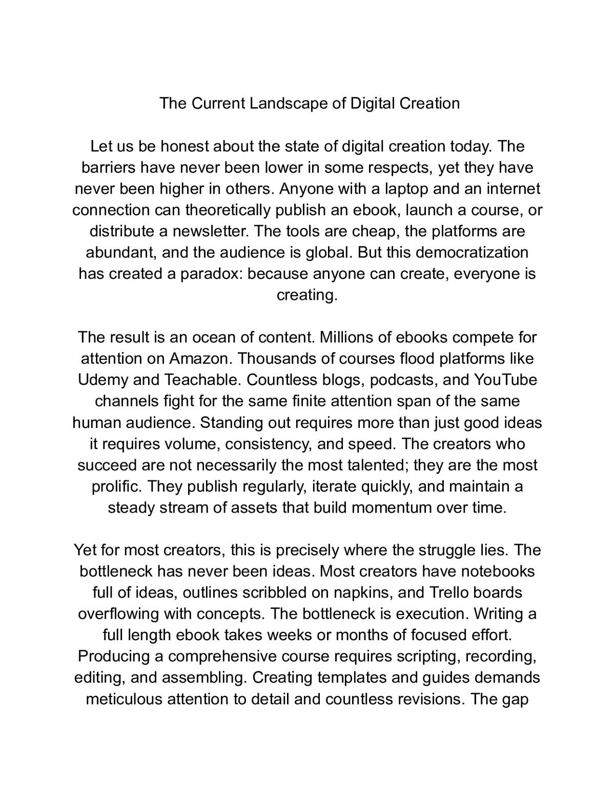 AI Ebook & Digital Asset Generator Workbook: Prompt Engineering & Workflow Blueprint for Digital Creators — a page from inside the book