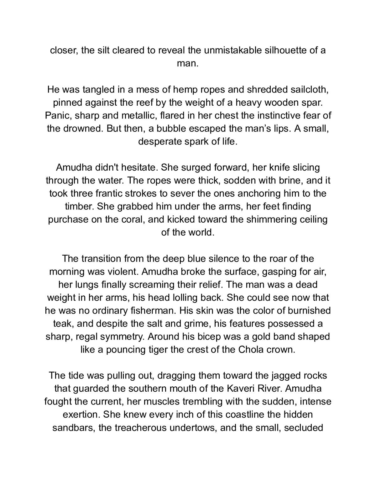 The Tides of Puhar — a page from inside the book