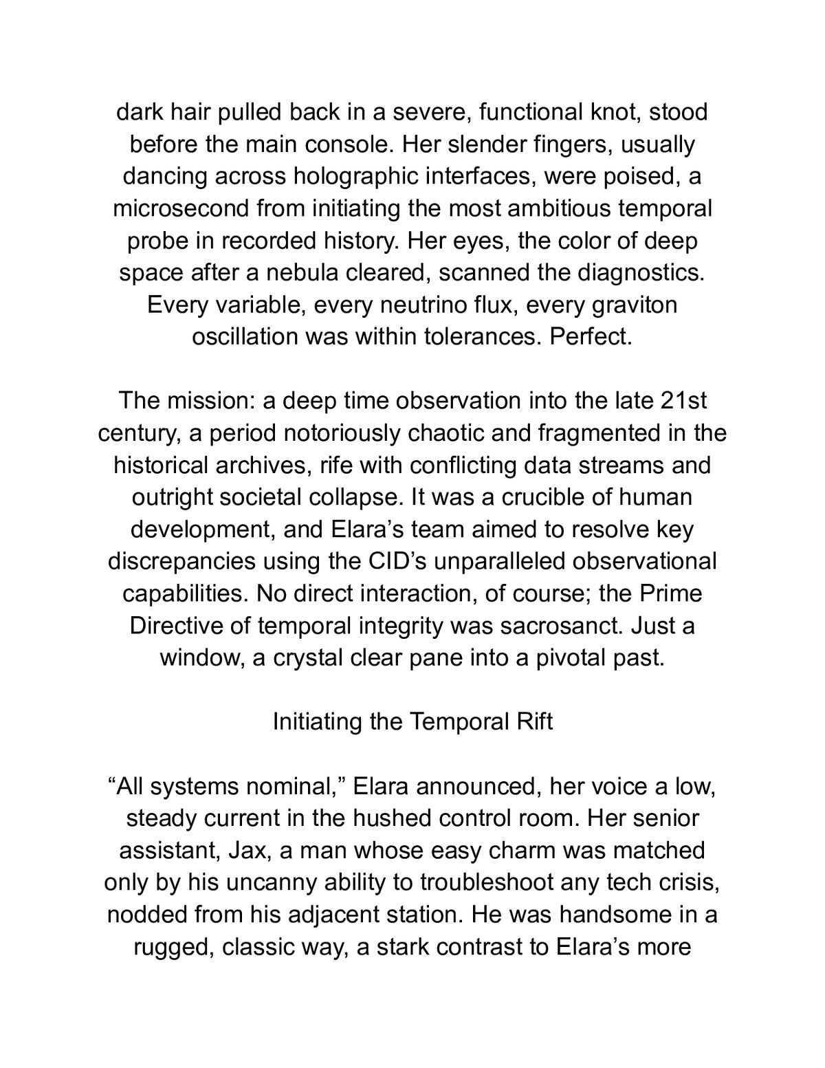 Chrono Lovers of 3025: Steamy Time Travel Romance Across Stars — a page from inside the book