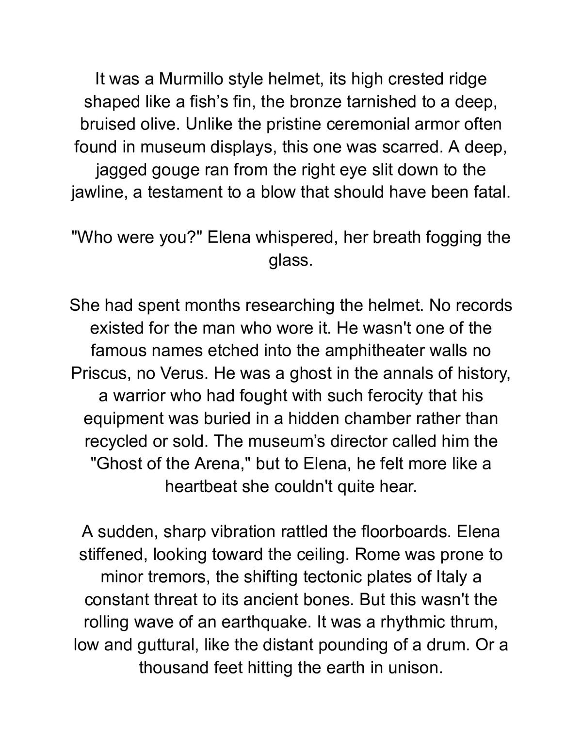 The Gladiator Who Stole My Tomorrow — a page from inside the book