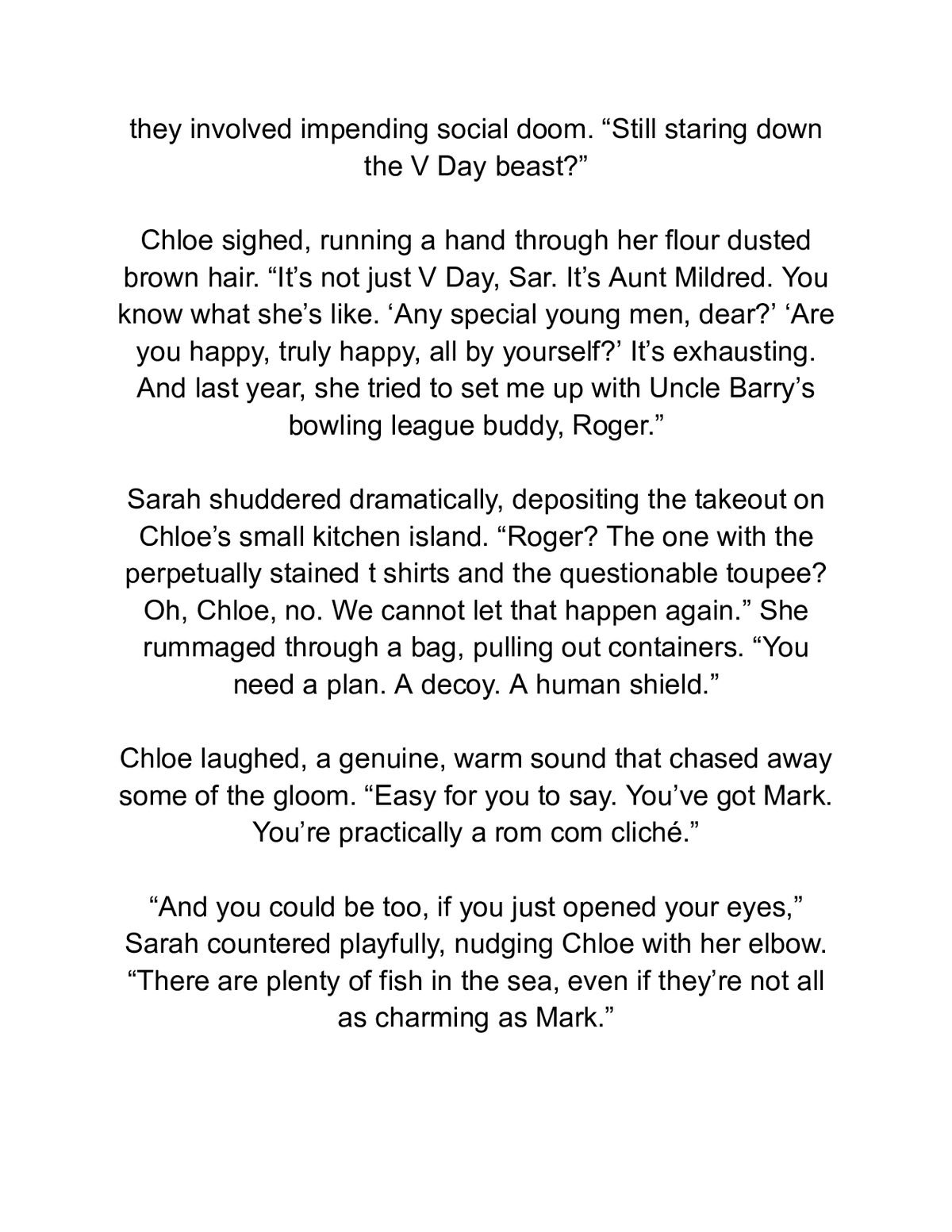 The Valentine's Day Pact Fake Dating Best Friend's Brother Romance — a page from inside the book