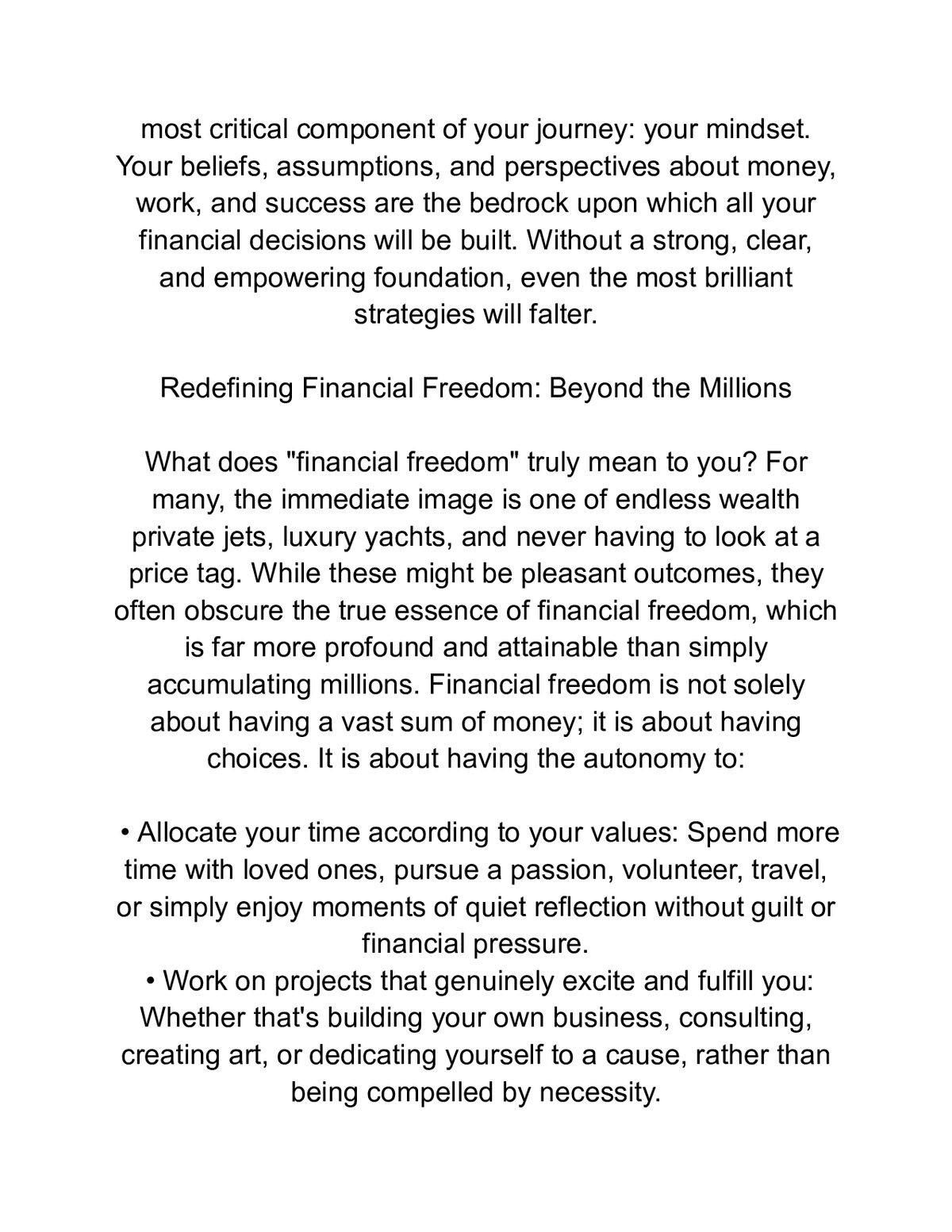 Financial Freedom in 5 Years: Your Strategic Roadmap to Escape the 9 to 5 — a page from inside the book